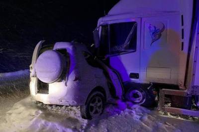 В снегопад на Кубани столкнулись легковушка и грузовик, погибли четыре человека - kuban.mk.ru - Краснодарский край - Краснодар - район Усть-Лабинский