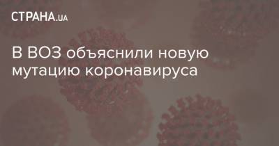 В ВОЗ объяснили новую мутацию коронавируса - strana.ua - Англия