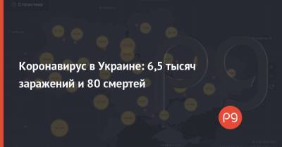 Коронавирус в Украине: 6,5 тысяч заражений и 80 смертей - thepage.ua