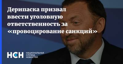 Олег Дерипаска - Дерипаска призвал ввести уголовную ответственность за «провоцирование санкций» - nsn.fm - США