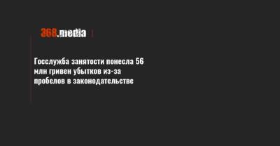 Госслужба занятости понесла 56 млн гривен убытков из-за пробелов в законодательстве - 368.media