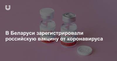 Дмитрий Пиневич - В Беларуси зарегистрировали российскую вакцину от коронавируса - news.tut.by - Белоруссия