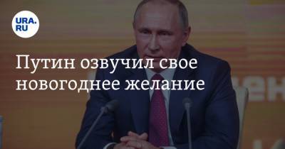 Владимир Путин - Путин озвучил свое новогоднее желание - ura.news - Челябинск