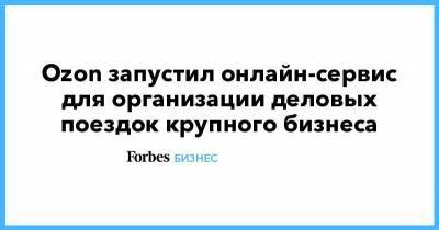 Ozon запустил онлайн-сервис для организации деловых поездок крупного бизнеса - smartmoney.one