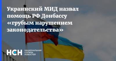 Владимир Путин - Украинский - Украинский МИД назвал помощь РФ Донбассу «грубым нарушением законодательства» - nsn.fm - Донбасс - Донецкая обл.