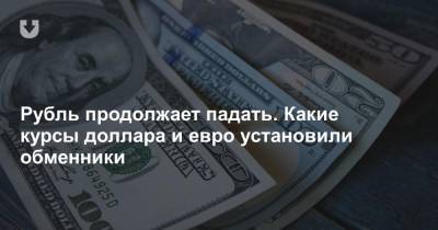Рубль продолжает падать. Какие курсы доллара и евро установили обменники - news.tut.by - Белоруссия