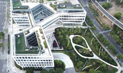 Природа и технологии: фото впечатляющего офисного центра в Шанхае - 24tv.ua - Шанхай