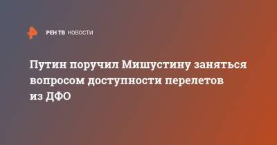 Владимир Путин - Михаил Мишустин - Путин поручил Мишустину заняться вопросом доступности перелетов из ДФО - ren.tv - Дальний Восток