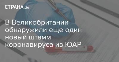 Мэтт Хэнкок - В Великобритании обнаружили еще один новый штамм коронавируса из ЮАР - strana.ua - Англия - Ирландия - Юар