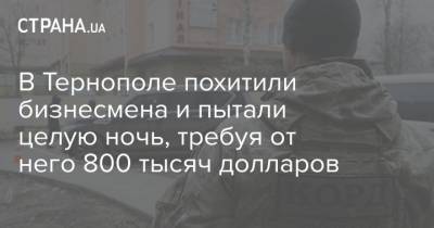 В Тернополе похитили бизнесмена и пытали целую ночь, требуя от него 800 тысяч долларов - strana.ua - Киев - Тернополь