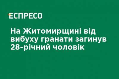 В Житомирской области от взрыва гранаты погиб 28-летний мужчина - ru.espreso.tv - Житомирская обл.