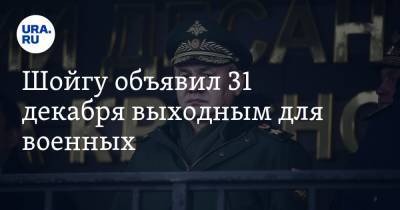 Сергей Шойгу - Шойгу объявил 31 декабря выходным для военных - ura.news