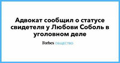 Любовь Соболь - Алексей Навальный - Иван Жданов - Владимир Воронин - Адвокат сообщил о статусе свидетеля у Любови Соболь в уголовном деле - forbes.ru