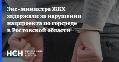 Экс-министра ЖКХ задержали за нарушения нацпроекта по горсреде в Ростовской области - nsn.fm - Ростовская обл.