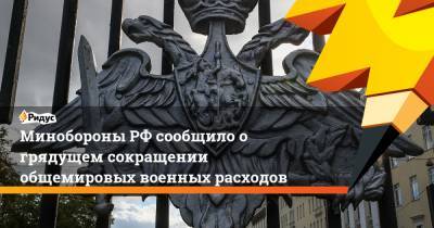 Александр Фомин - Минобороны РФ сообщило о грядущем сокращении общемировых военных расходов - ridus.ru - Египет - Алжир