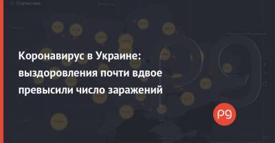 Коронавирус в Украине: выздоровления почти вдвое превысили число заражений - thepage.ua