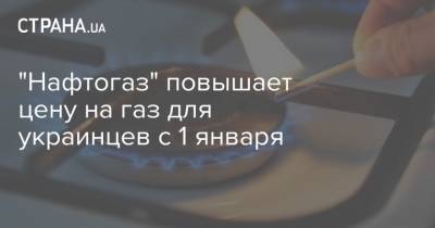 "Нафтогаз" повышает цену на газ для украинцев с 1 января - strana.ua