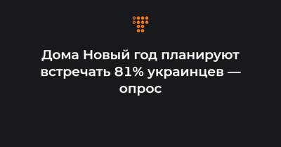 Дома Новый год планируют встречать 81% украинцев — опрос - hromadske.ua - Киев