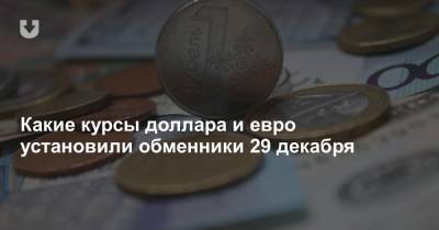 Какие курсы доллара и евро установили обменники 29 декабря - news.tut.by - Белоруссия