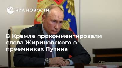 Сергей Шойгу - Владимир Путин - Дмитрий Песков - Сергей Собянин - Вячеслав Володин - Владимир Жириновский - Алексей Кудрин - Сергей Нарышкин - Михаил Мишустин - Валентина Матвиенко - Алексей Дюмин - В Кремле прокомментировали слова Жириновского о преемниках Путина - ria.ru - Москва - Тульская обл.