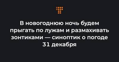 Наталья Диденко - В новогоднюю ночь будем прыгать по лужам и размахивать зонтиками — синоптик о погоде 31 декабря - hromadske.ua - Крым - Запорожье - Днепропетровская обл.