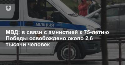 МВД: в связи с амнистией к 75-летию Победы освобождено около 2,6 тысячи человек - news.tut.by
