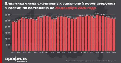 В России выявили менее 27 тыс новых случаев COVID-19 впервые с 16 декабря - profile.ru - Москва - Россия - Санкт-Петербург - Московская обл.