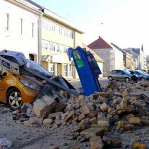 В Хорватии момент землетрясения попал в прямой эфир. Фото - reporter-ua.com - Хорватия - Петриня
