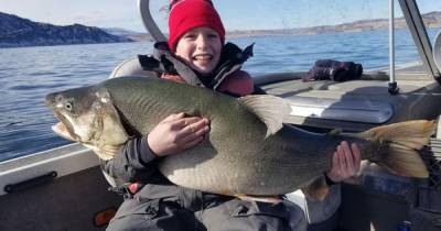 Выловил рыбку из пруда: 11-летний мальчик выудил гигантскую форель - ren.tv - США - USA - Юта
