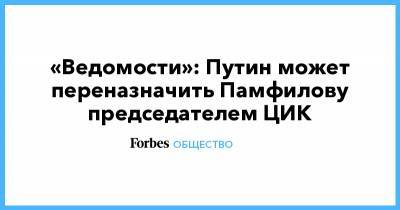 Владимир Путин - Элла Памфилова - «Ведомости»: Путин может переназначить Памфилову председателем ЦИК - forbes.ru