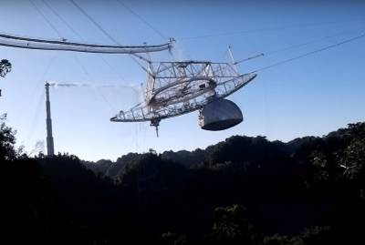 900-тонная платформа радиотелескопа обрушилась на землю: ужасное зрелище - akcenty.com.ua - США - Украина - Пуэрто-Рико