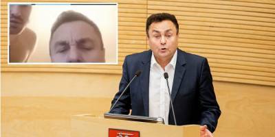 Во время онлайн-совещания за спиной литовского депутата, выступающего против ЛГБТ, появился голый мужчина — видео - nv.ua - Литва - Вильнюс