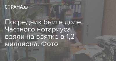 Посредник был в доле. Частного нотариуса взяли на взятке в 1,2 миллиона. Фото - strana.ua - Украина - Киев - Киевская обл.
