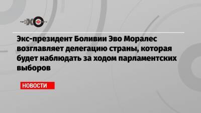 Николас Мадуро - Эво Моралес - Экс-президент Боливии Эво Моралес возглавляет делегацию страны, которая будет наблюдать за ходом парламентских выборов - echo.msk.ru - Венесуэла - Боливия - Каракас