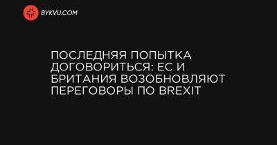 Борис Джонсон - Мишель Барнье - Последняя попытка договориться: ЕС и Британия возобновляют переговоры по Brexit - bykvu.com - Украина - Англия - Брюссель - Ляйен