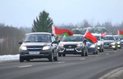 В Глубокском районе участники автопробега «За Беларусь» почтили память жертв нацизма - ont.by - Белоруссия - район Глубокский