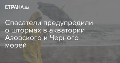 Спасатели предупредили о штормах в акватории Азовского и Черного морей - strana.ua - Украина - Гсчс