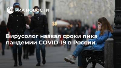 Михаил Щелканов - Вирусолог назвал сроки пика пандемии COVID-19 в России - ria.ru - Москва - Санкт-Петербург