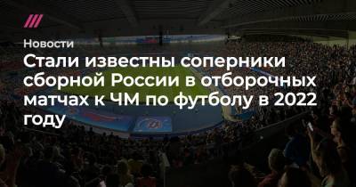 Стали известны соперники сборной России в отборочных матчах к ЧМ по футболу в 2022 году - tvrain.ru - Катар