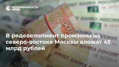 В редевелопмент промзоны на северо-востоке Москвы вложат 45 млрд рублей - realty.ria.ru - Москва