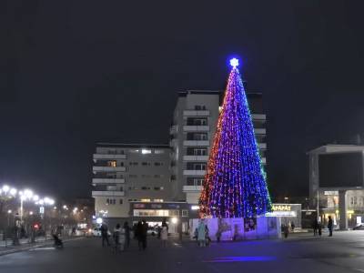 В Луге установили главную новогоднюю елку — фото - ivbg.ru - Украина - Ленобласть