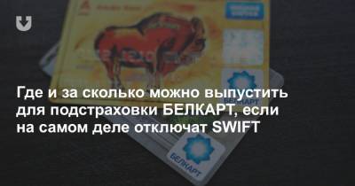 Где и за сколько можно выпустить для подстраховки БЕЛКАРТ, если на самом деле отключат SWIFT - news.tut.by