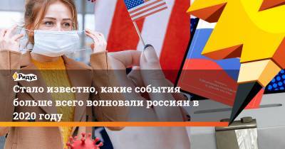 Владимир Путин - Хабиб Нурмагомедов - Джастин Гейджи - Стало известно, какие события больше всего волновали россиян в 2020 году - ridus.ru - США - Белоруссия - Бейрут