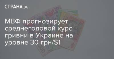 МВФ прогнозирует среднегодовой курс гривни в Украине на уровне 30 грн/$1 - strana.ua - Украина