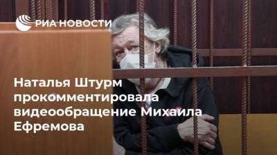 Михаил Ефремов - Сергей Захаров - Наталья Штурм - Наталья Штурм прокомментировала видеообращение Михаила Ефремова - ria.ru - Москва - Россия