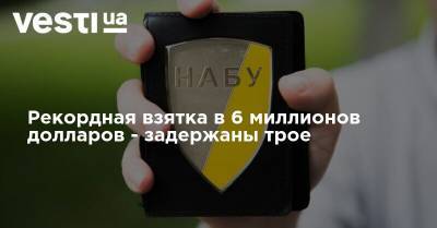 Рекордная взятка в 6 миллионов долларов - задержаны трое - vesti.ua - Украина - Киев