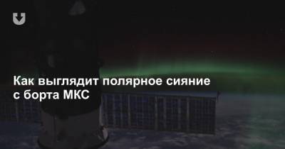 Крис Кэссиди - Как выглядит полярное сияние с борта МКС - news.tut.by - США