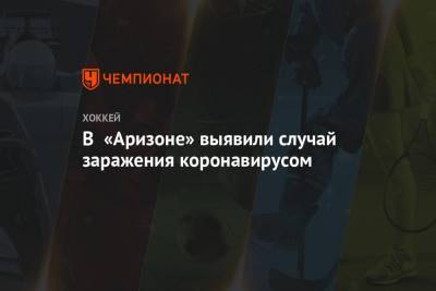 В «Аризоне» выявили случай заражения коронавирусом - championat.com - Лос-Анджелес - шт.Нью-Джерси - Сан-Хосе - шт. Аризона - Оттава