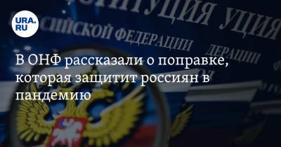 Илья Семин - В ОНФ рассказали о поправке, которая защитит россиян в пандемию - ura.news - Россия