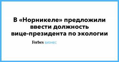Владимир Потанин - В «Норникеле» предложили ввести должность вице-президента по экологии - forbes.ru - Россия